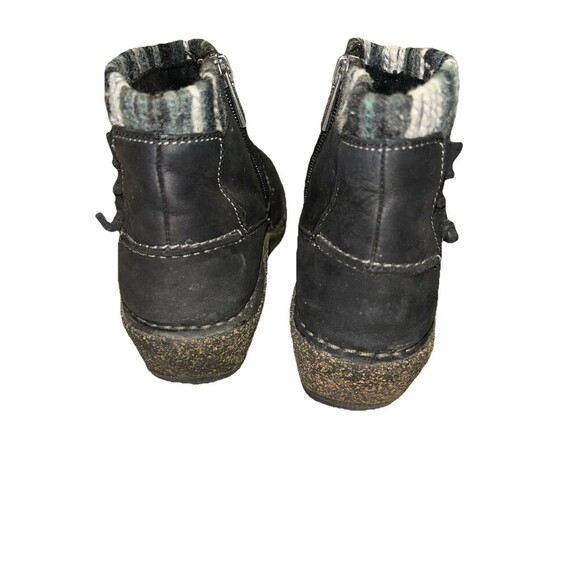 Aetrex Boots Womens 7.5 Tessa Short Sweater Ankle Booties Black Leather Zip - Picture 5 of 10